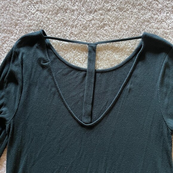 Emerald Long Sleeve Open Back Top, 0X - Picture 4 of 4